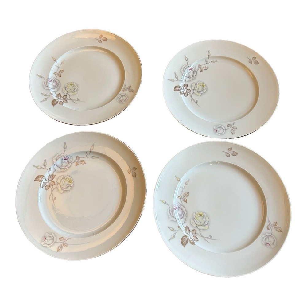 Johann Haviland Bavaria SWEETHEART ROSE‎ 10 1/4" Dinner Plates Set of 4